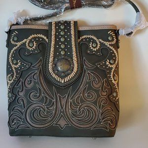 Montana West Concealed Carry Crossbody - Concho Dark Green